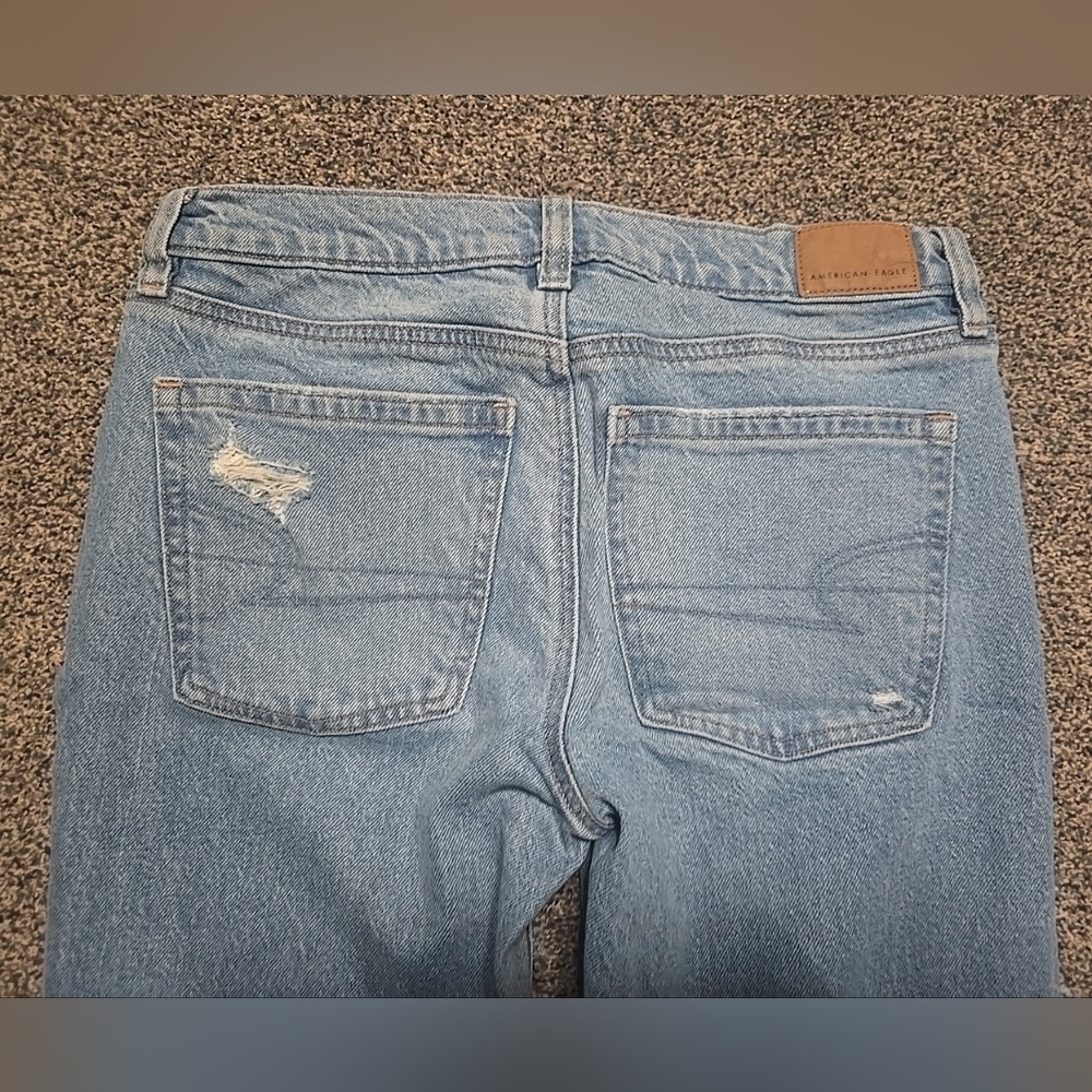 VTG American Eagle 90s Low Rise Skinny Kick Jeans Womens, Size 4, Stretchy Flare - Picture 7 of 11
